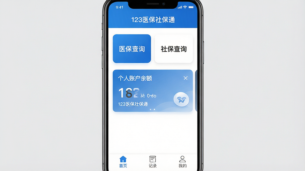 一张手机应用界面展示图,画面中央是一部竖屏手机,手机屏幕上显示
