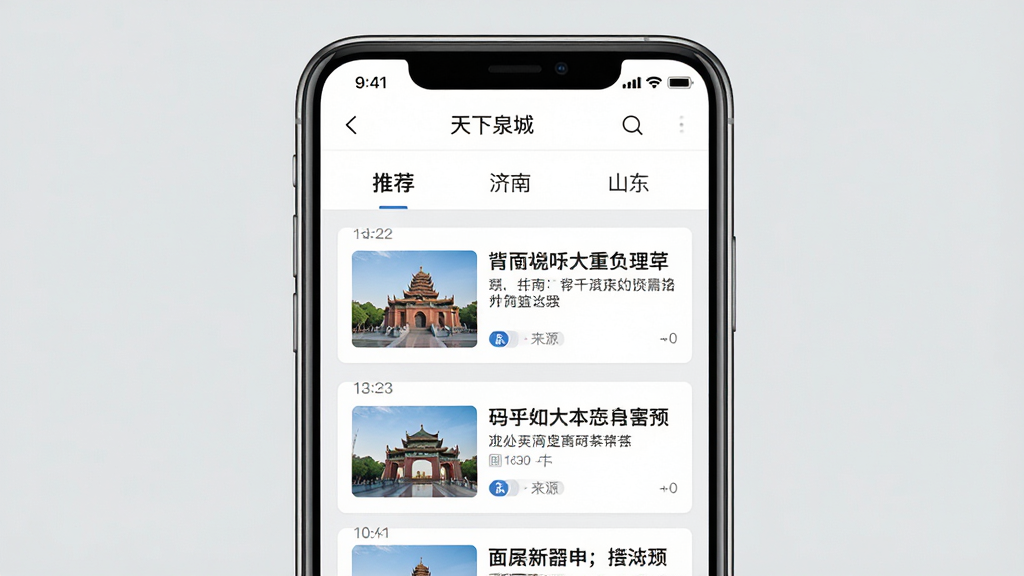 һ��չʾ������Ȫ�ǡ�App������Ѷ�б������ͼƬ�������������ֻ���Ļ����Ļ�ڳ��ְ�ʱ������ı������ſ�Ƭ��ÿ�ſ�Ƭ�������ű��⡢����ͼ����Դ��ǩ�������С��Ƽ����������ϡ�����ɽ������Ƶ�������ǩ������Ϊǳ��ɫ���Ű���������������Լ�ִ������ʸɾ�������Ԫ��