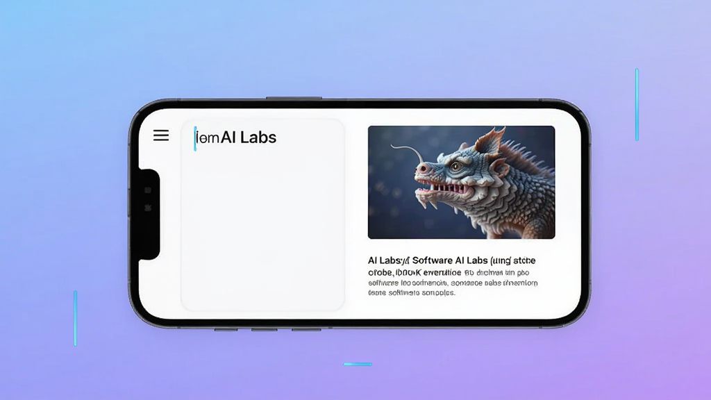 һ��չʾAI Labs��������ȫò��ͼƬ�������������ֻ���Ļ����Ļ����ʾAI Labs�ļ����棬���������������Ҳ������ɵľ���ͼ����İ�����������͵�����ɫ���䣬����ִ��Ƽ��У�ϸ�ڸɾ��޶���Ԫ�أ���������