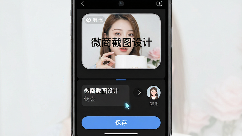 ��������Ϊ�ֻ���Ļչʾ΢�̽�ͼ��������ı༭���棬����Ϊ�ϰ벿����ʾ��ͼԤ�����°벿����ʾ������ͷ��༭ѡ��Ű����·�����ȷ�����Ϊ��ˬ������App�磬ϸ���ϱ༭���й����˸��Ԥ������Բ�Ǳ߿򡢵ײ��б��水ť�����ʸɾ������޶���Ԫ�أ������д����֡�΢�̽�ͼ��ơ�