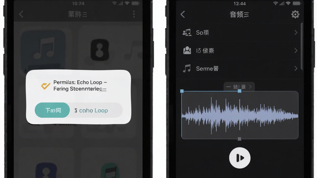 һ��Echo Loopʹ�ý̳�ʾ��ͼ������Ϊ�ֻ���Ļ�ֲ��������̣���һ����ʾȨ�޵������ڶ�����ʾ��Ƶ�����б�����������ʾ����ѡ���벥�Ű�ť��������ɫ��࣬����ƽ�ִ���ϸ�����������ʸɾ��޶���Ԫ��