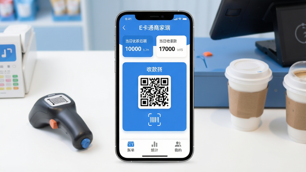 一张手机应用界面展示图,画面中央是一部现代智能手机,屏幕上显示