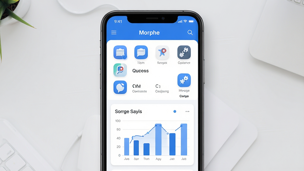 MorpheӦ�ù�������������չʾ���ֻ���Ļ������ʾӦ���б��ʹ洢����ͼ����������������ɫΪ������Լ��ƽ����ƣ�ͼ��Բ������������Ϊǳ��ɫ���滷�������ʸɾ��޶���Ԫ��