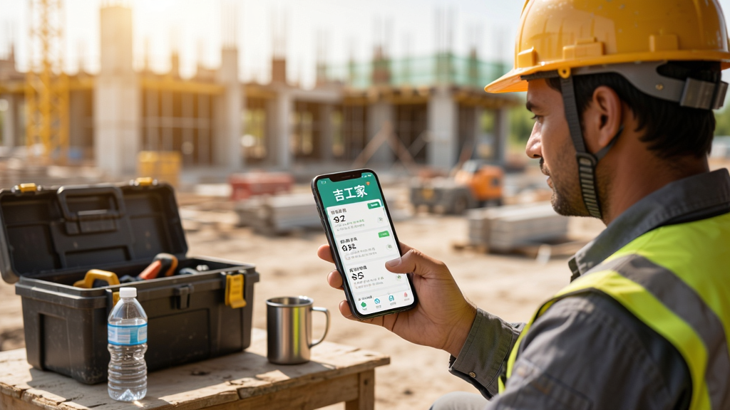 ������APPʹ�ó���ʾ��ͼ��������һλ����ȫñ�Ĺ������ڹ�����Ϣ�����ֻ��鿴�й���Ϣ���ֻ���Ļ����ʾ������Ӧ�ý��棬��Χ�й������ˮ�����������黯�Ľ������أ�����������Ȼ�����дʵ��ů��ϸ�ڷḻ����������