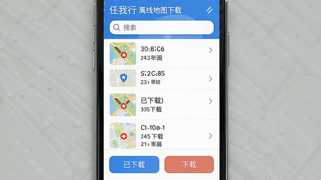 �ֻ���Ļչʾ�������С����ߵ�ͼ����ҳ�棬�б����Ƕ�����е�ͼ������Ӧ�ļ���С���·��С������ء��͡����ء���ť�������������򣬽����࣬������ɫ��ͼ�����������ʸɾ����޶���װ��Ԫ��