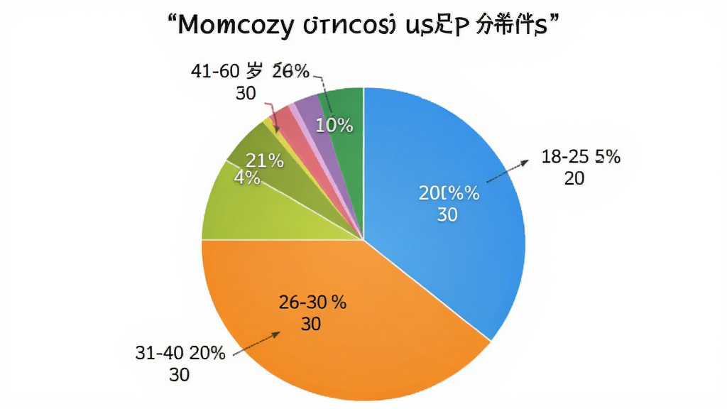 ��״ͼ��չʾ��Momcozy��Ӧ���û�����ֲ���18-25��ռ20%��26-30��ռ40%��31-40��ռ30%��41-60��ռ10%��ͼ��������ɫ�����ޣ����ʸɾ���