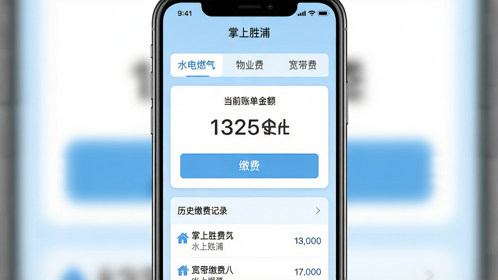 һ���ֻ������ͼ����ʾ������ʤ�֡�APP�ġ�����ɷѡ�ҳ�棬ҳ�涥���С�ˮ��ȼ����������ҵ�ѡ����������ѡ����������ǩ���м��ǵ�ǰ�˵����ͽɷѰ�ť���ײ�����ʷ�ɷѼ�¼�б������屳��Ϊǳ��ɫ����Ƭʽ���֣�������������������ˣ����ʸɾ����޶���Ԫ�ء�