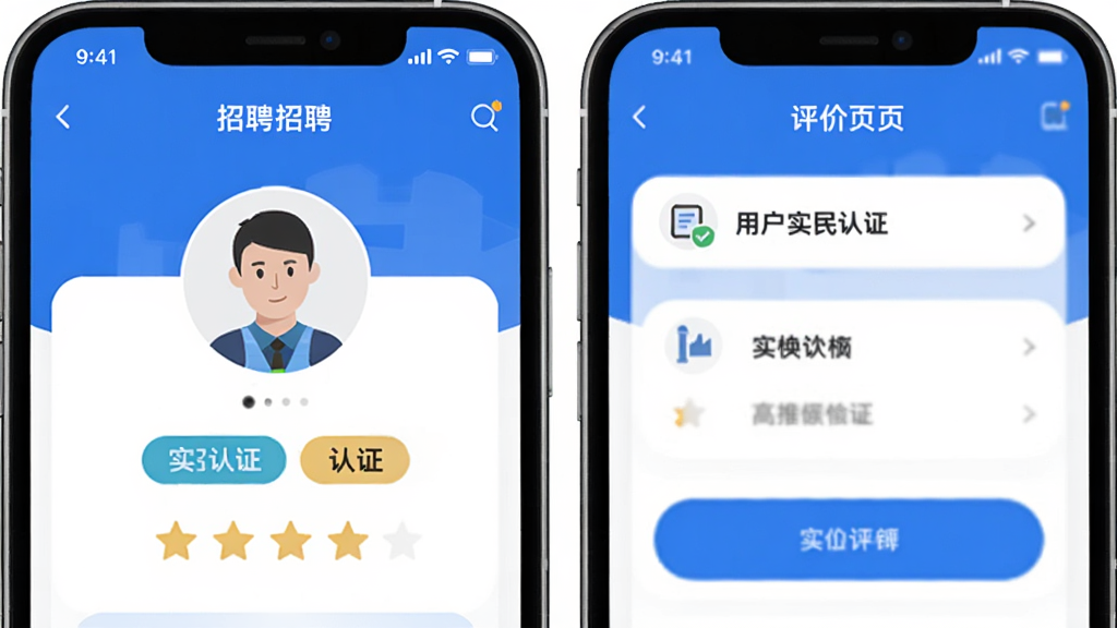 ����������ƸApp��ʵ����֤������ҳ�棬��ʾ�û�ͷ����֤��ǩ���Ǽ����֣����ֱ�ۣ���ɫ����������࣬���ʸɾ��޶���Ԫ��