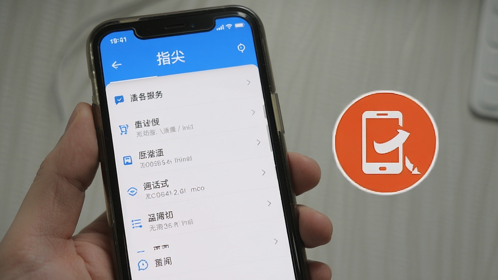 一张“指尖”软件在无网络环境下正常使用的场景图,主体是手机屏幕显示功能列表,旁边有离线标识,布局简单,风格写实,画质清晰。