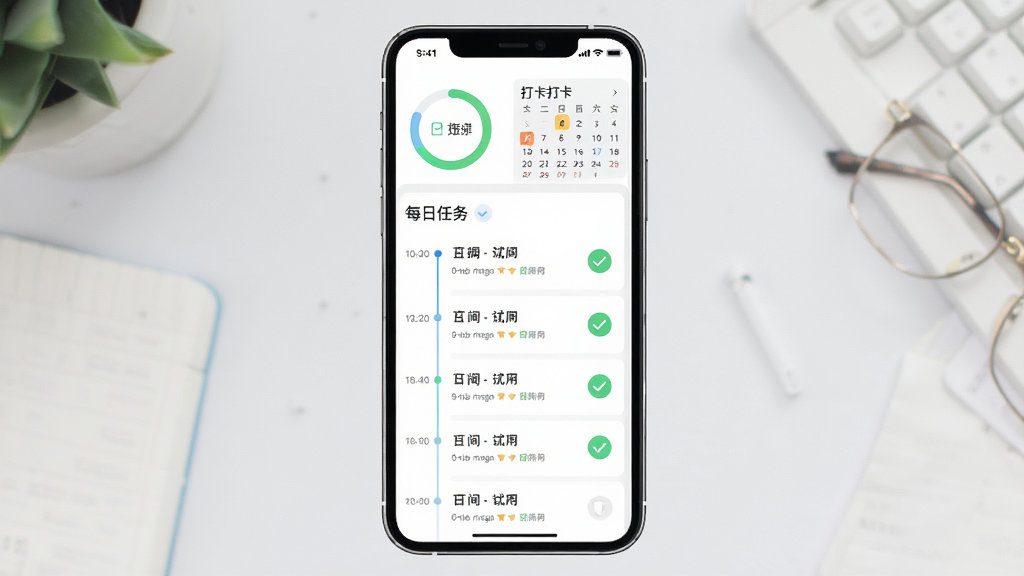 ������ѧAppѧϰ�ƻ�ҳ�棬�������ֻ�������ʾʱ����ʽ��ÿ�������嵥���Ϸ��н��Ȼ��ʹ������������������У��Ű�������������£�ϸ�ڴ��д򿨳ɹ�����ɫ�Թ������ʸɾ����޶���Ԫ�ء�