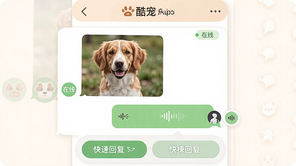 һ����������Ի�����ͼ�������ǡ���衱App����ҽ�ظ������촰�ڣ�����������Ƭ�����������·��п�ݻظ���ť������Ϊ�������ʽ���Ű�ֱ�ۣ����רҵ��ܰ��ϸ������ɫ�����ߡ�״̬��ʶ�����ʸɾ��޶���Ԫ�ء�