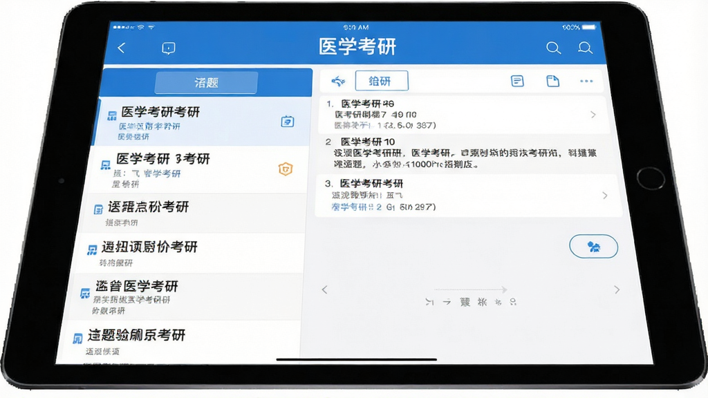 ƽ����Ժ���չʾҽѧ����App��ˢ����棬�������Ŀ�б����Ҳ��Ǵ���������Ŀ�Ϸ��С�ҽѧ���С�������������ɫ������Ϊ�����������רҵ�����ֹ����������������ɾ��޶���Ԫ�ء�