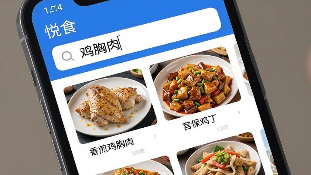 һ��չʾ����ʳ��APP�������ܵ��ֻ���ͼ����Ļ�Ϸ������������롰�����⡱���·�չʾ�����ּ������������ͼ���硰��弦���⡱���������������ȣ�ͼƬ�������������룬�������࣬������ɫ