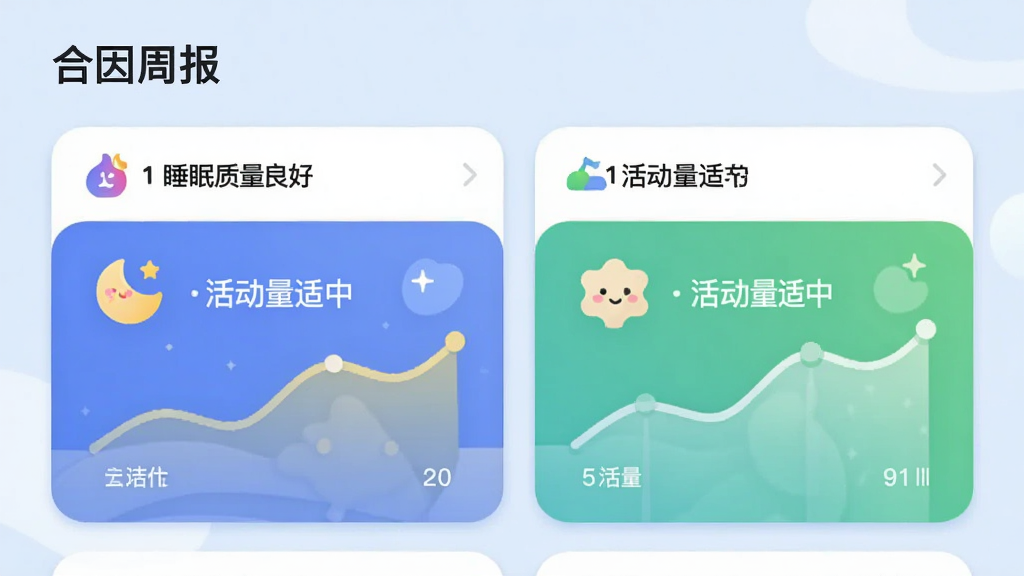 ����App���ܱ�ҳ�棬�Կ�Ƭ��ʽչʾ˯�ߺͻ���ƣ����Ѻõ�ͼ������ֳ��֡�˯���������á���������С��Ƚ��ۣ������ǵ���ɫ�������Ű�ɾ�������ºͣ��������������Ͻ��С������ܱ�������