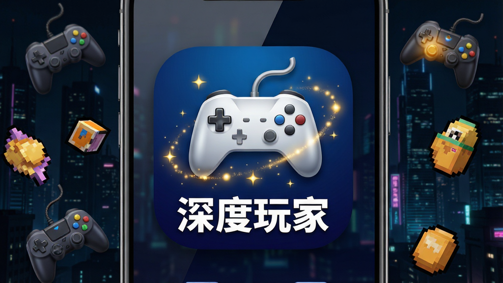 һ�������ֻ���Ļ��д����Ļ������ʾAPPͼ�꣬ͼ�����Ϊ����ɫ���䱳���������и���ɫ����Ϸ�ֱ�ͼ�����ֱ���Χ�н�ɫ��㻷�ƣ��·��С������ҡ��ĸ���ɫ�����֣��ֻ���ΧƯ���Ÿ�����Ϸװ�������ط���ߣ������ǰ�ɫϵ��������˷�����ҹ�������岼�����ֻ�Ϊ���壬�Ű���У����ƫ��Ƽ�������ϷԪ���ںϣ�ϸ�ڰ�����Ļ�����΢����ֱ��Ľ����ʸУ����ʸ���ɾ��޶���Ԫ�ء�