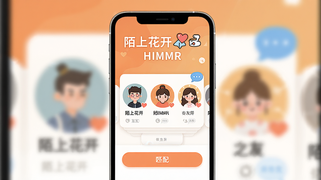 ���壺�ֻ���Ļչʾİ�ϻ���HIMMRӦ�ý��棬�����С�İ�ϻ���HIMMR�������ͼ�����ͨ����ͷ�񣻲��֣��ֻ����У���������չʾ���ѿ�Ƭ��ƥ�䰴ť���Ű棺��࣬ͻ��Ӧ�����ƺ͹���ͼ�ꣻ����ִ���ƽ����ɫ����ů������ϸ�ڣ������а��ĺ���������ͼ�꣬�����黯���������ʣ����壬�ɾ����޶���Ԫ�ء�