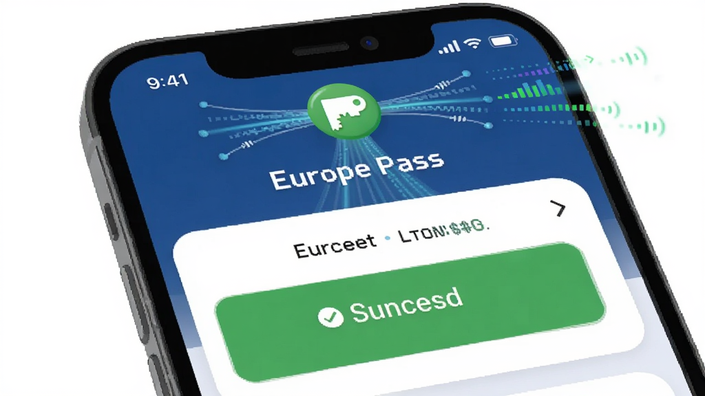 һ��չʾEurope Pass���ֻ���̨���еĽ�ͼ��������ʾ���ӳɹ�״̬���ֻ�����״̬������ɫԿ��ͼ�꣬��Χ����������������Ч�����Ƽ��У������������޶���Ԫ��