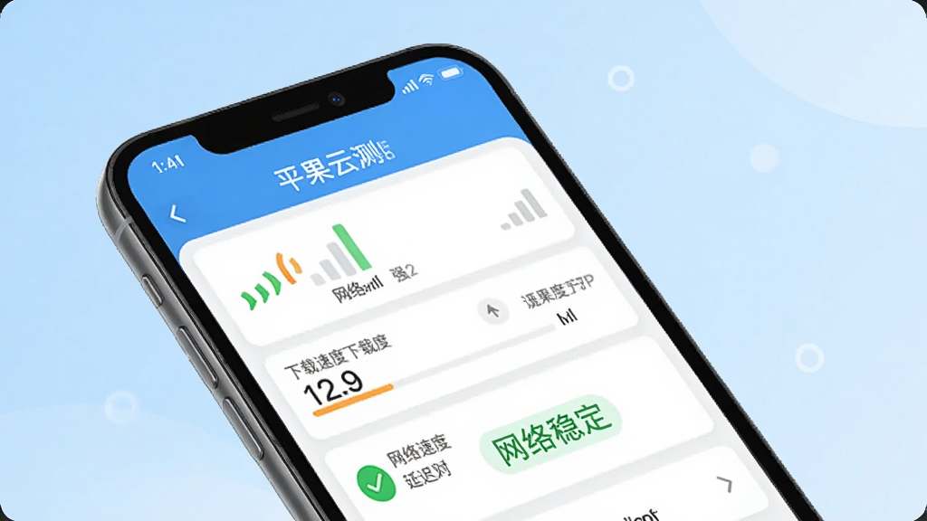 һ��ƽ����APP������������ͼ������Ϊ�ֻ���Ļ����Ļ��ʾ��ǰ����������ź�ǿ�ȡ������ٶȺ��ӳ���ֵ��������ɫͼ���ʾ�������ȶ���������Ϊ����ɫ���䣬��������������࣬ϸ�ڷḻ�����ʸɾ��޶���Ԫ�ء�