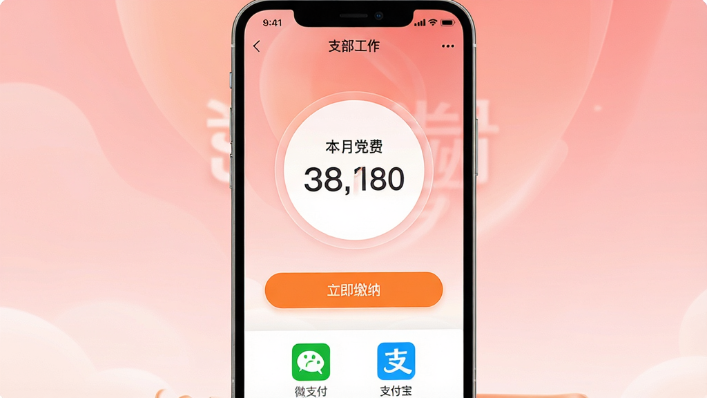 һ�������ֻ���ͼ����ʾ��֧��������APP�ĵ��ѽ��ɽ��棬ҳ��������һ����Ŀ��Բ�Ρ����µ��ѡ�������֣��·��С��������ɡ��ĳ�ɫ��ť�������ǵ���ɫ����ͽ��䣬����ײ���΢��֧����֧����֧����ͼ�꣬�������ʱ���Ҳ���������ȷ��ע�ع��������ȣ����ʸɾ��޶���װ�Ρ�