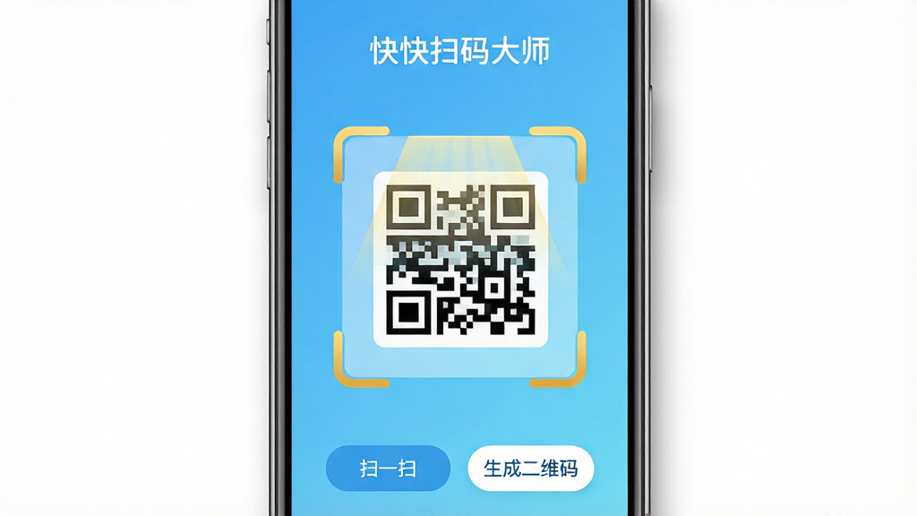 ���壺һ�������ֻ���Ļ���м���ʾ�����ɨ���ʦ��App��ɨ����棬����������������Ϊǳ��ɫ���䡣���֣��ֻ���Ļ���У���ά��ɨ���λ����Ļ���ģ��ĸ����н�ɫɨ���ߣ��ײ��С�ɨһɨ���͡����ɶ�ά�롱������ť���Ű棺��������ͻ�����ֻ���Ļ���������ɼ�����Χ���ס�����ִ���ƽ����ƣ�ɫ�����£��߱��͡�ϸ�ڣ�ɨ�������һ�������Ķ�ά��ͼ���������Ӷ���ɨ�����ֻ��߿�����΢��Ӱ�����ʣ�4K�����壬�ɾ��޶���Ԫ�ء�
