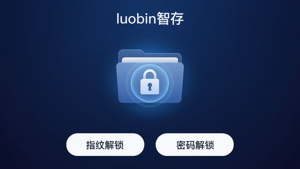 һ���ֻ�Ӧ�ý�ͼ��չʾ��luobin�Ǵ桱����˽��������棬����������һ���������ļ���ͼ�꣬����Ϊ����ɫ���䣬��ͼ����Χ��΢��Ч�����·��С�ָ�ƽ������͡����������������ť�������������Ұ�ȫ�����ʸɾ��޶���Ԫ�ء�