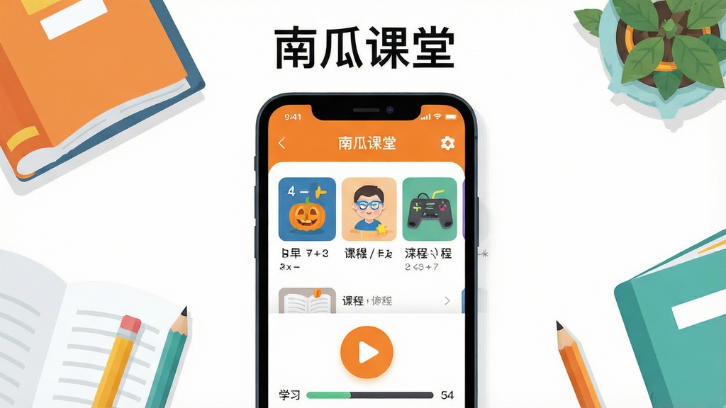 ���壺һ���ֻ���Ļ����ʾ���ϹϿ��á�APP�����棬�������пγ��б������Ű�ť��ѧϰ��������Ԫ�ء����֣��ֻ����У���Ļ���������ɼ�����Χ���鱾��Ǧ�ʵ�ѧϰԪ�ص�׺���Ű棺�ֻ��ڻ������룬�������ף����֡��ϹϿ��á����ֻ��Ϸ�������ʾ������ִ���ƽ���廭���ɫ���������¡�ϸ�ڣ������пγ̷�������ѧ��Ӣ���̵�ͼ�꣬���Ű�ťͻ���������Χ�������ϡ����ʣ����壬�ɾ����޶���Ԫ�ء�