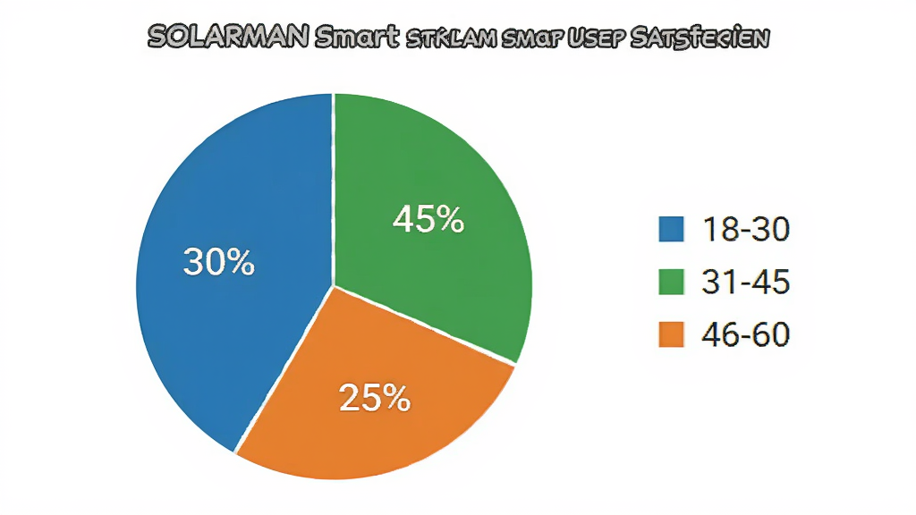 һ��չʾSOLARMAN Smart�û�����ȵı�״ͼ��������Բ��ͼ����Ϊ����ɫ�飬��ɫ����18-30��ռ30%����ɫ����31-45��ռ45%����ɫ����46-60��ռ25%��ͼ�����Ҳ࣬����Ϊ��ɫ����������������ʸɾ��޶���Ԫ��