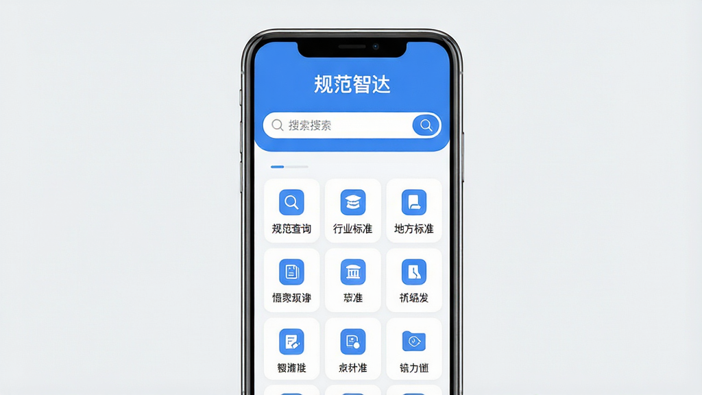 ���壺�淶�Ǵ�APP�����棬չʾ�������ֻ���Ļ�ϣ���Ļ����ʾ���淶�Ǵ��ҳ������������͹淶�����б������֣��ֻ����У��������ף�����Ϊ�ɾ���ǳ��ɫ���Ű棺�����Ű������������С��淶�Ǵ���⣬�м�����Ŀ�����������·��������ͼ�����񡣷���ִ���ƽ����ƣ�������ɫ����Բ��Ԫ�ء�ϸ�ڣ���Ļ����ʾ���淶��ѯ��������ҵ��׼�������ط���׼�������������ʣ�������Ⱦ���ɾ��޶���Ԫ�ء�