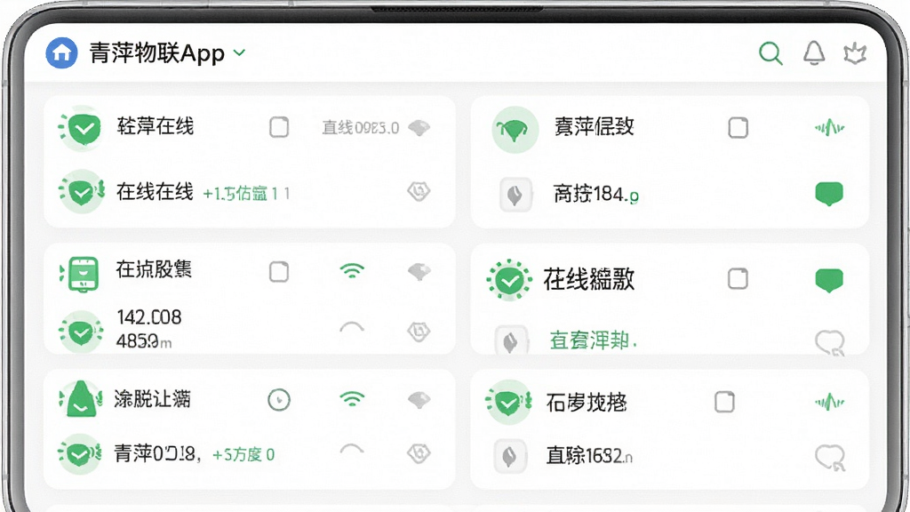 ��Ƽ����App���豸�б�ҳ�棬�����豸����״̬ͼ��Ϊ��ɫ������Ϊ��ɫ���б���������ƽ����ƣ����ʸɾ��޶���Ԫ��