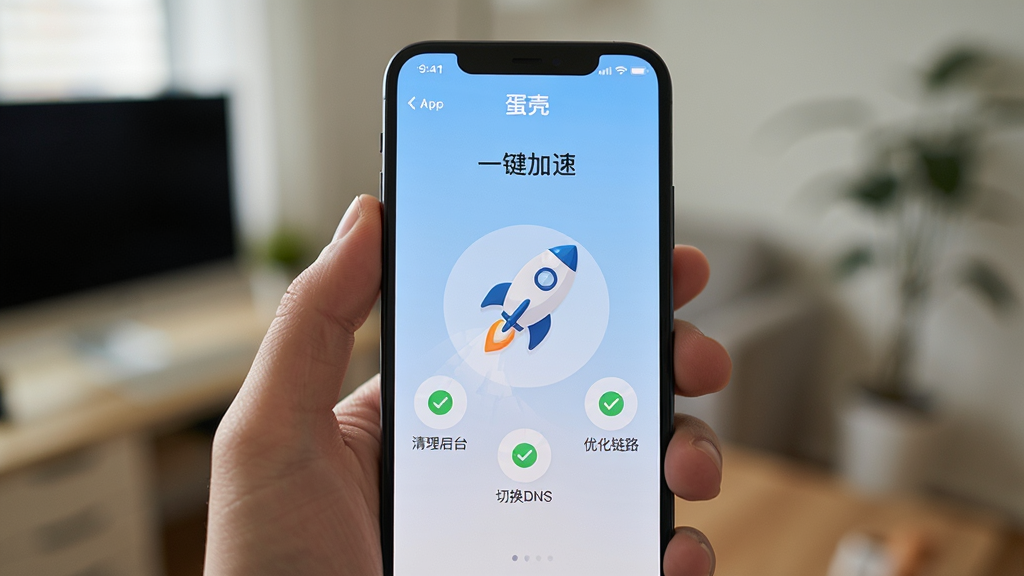һ���ֻ��������У���Ļ��ʾ�����ǡ�App�ġ�һ�����١����棬����������һ����Ļ��ͼ�꣬��Χ�����š�������̨�������л�DNS�������Ż���·������Сͼ�꣬ÿ��ͼ�궼������ɫ�Թ���������ģ�������ڻ�����������ͣ�����۽����ֻ���Ļ�ϣ����дʵ����������