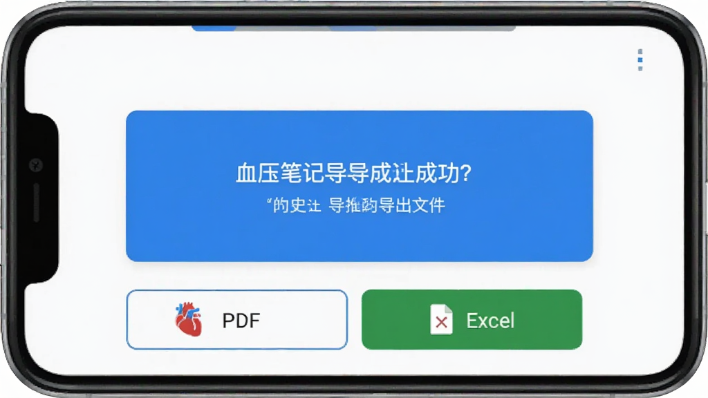 Ѫѹ�ʼǵĵ����ļ����棬�ֻ���Ļ��ʾ�����ɹ��Ի����·���PDF��Excelѡ�������ɫ�������������ƽ����ƣ����ʸɾ���