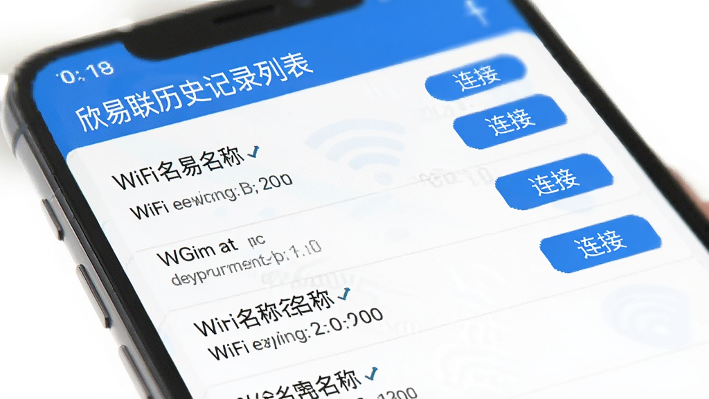 ��������ʷ��¼�б����ֻ���Ļ����ʾ֮ǰ���ӹ���WiFi���ƺ�����ʱ�䣬ÿ����Ŀ�Ҳ��С����ӡ���ť���������࣬������ɫ���б��������룬���ʸɾ��޶���Ԫ��
