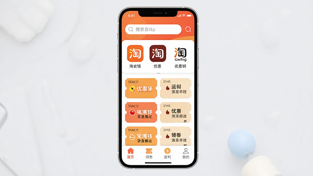 һ��չʾ��ʡǮAppȫò��ͼƬ���������ֻ���Ļ����Ļ����ʾ��ʡǮ�������棬�������������м��Ǹ������ƽ̨��ͼ����Ż�ȯ�б����ײ��С���ҳ��������ȯ�����������������ҵġ��ĸ�ѡ��������������Ű����룬����ִ���ƽ��ϸ��Բ�󣬻��ʸɾ��޶���Ԫ�ء�