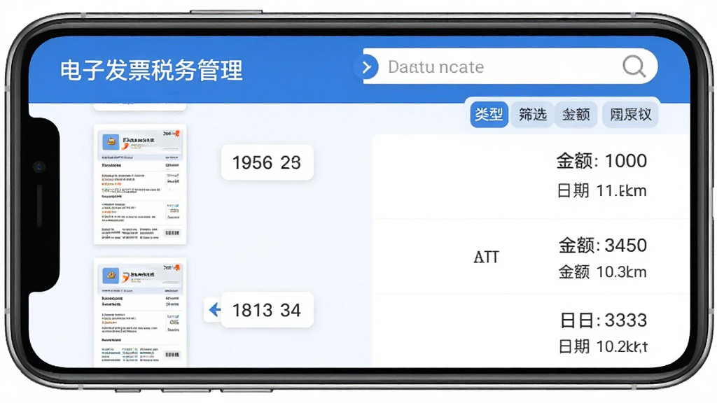 չʾ�����ӷ�Ʊ˰��������ķ�Ʊ�鼯���棬����Ϊ�ֻ��б�ҳ������Ƿ�Ʊ����ͼ���Ҳ���ʾ��Ʊ���͡��������ڣ��������������ɸѡ��ǩ���������룬����࣬������ɫ��ϸ�����������ʸɾ����޶���Ԫ�ء�