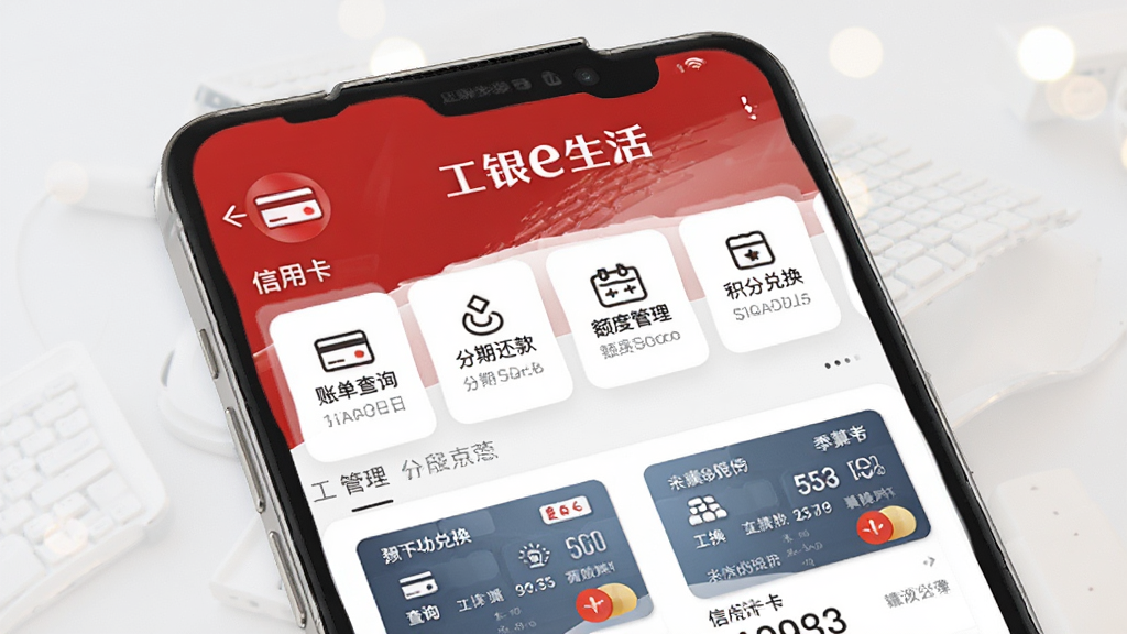 ����e����APP���ÿ�����ҳ�棬��Ļ��ʾ�����ÿ�������ģ�飬�����˵���ѯ�����ڻ����ȹ��������ֶһ���ѡ������ǹ��б�־�Եĺ�ɫ����Ƭ��Ϣ�Կ�Ƭ��ʽչʾ��������ִ������ʸ���