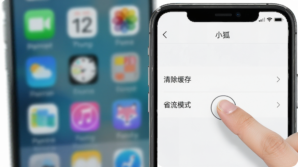 һ���ֻ�����ʾ��ͼ�������ǡ�С����APP������ҳ�棬��ʾ��������桱�͡�ʡ��ģʽ��ѡ���ָ���ڵ����������桱��������ģ�����ֻ������棬���дʵ�����ʸɾ��޶���Ԫ�ء�