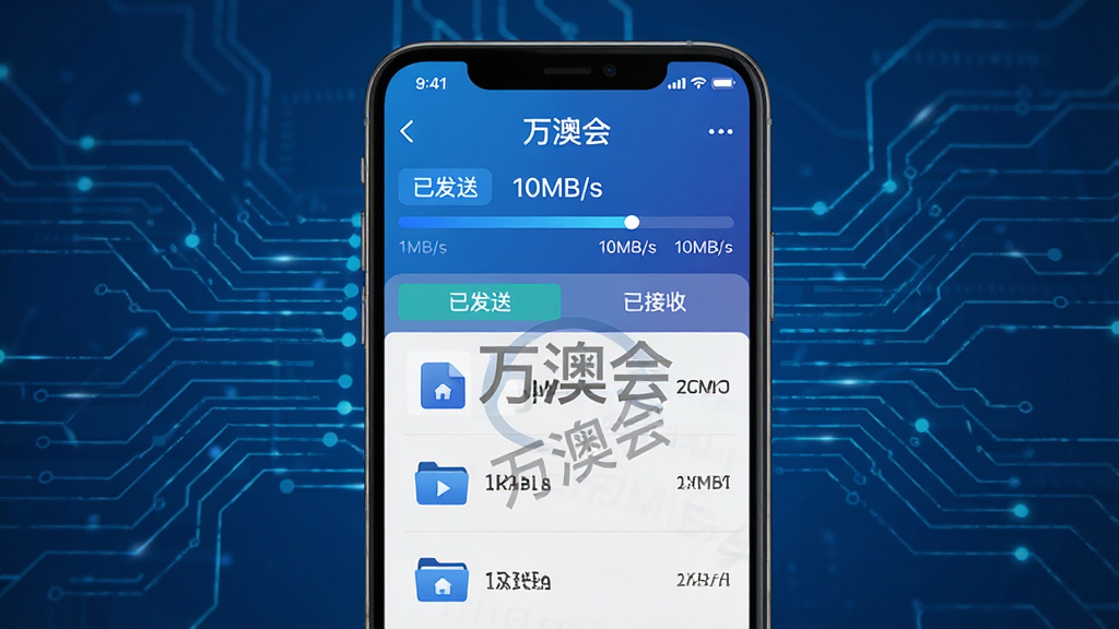 ���壺�ֻ���Ļ��ʾ����Ļᡱ�ļ�������棬�н��������ļ�ͼ�ꡣ���֣���Ļ���У�����Ϊ�򻯵ĿƼ����������Ű棺�����С��ѷ��͡������ѽ��ա���ǩ���ļ����б���ʽչʾ������ִ��Ƽ��У���ɫ��Ϊ����ϸ�ڣ��ļ������ٶ���ʾΪ��10MB/s�����С���Ļᡱˮӡ�����ʣ�����������Ⱦ���ɾ��޶���Ԫ�ء�