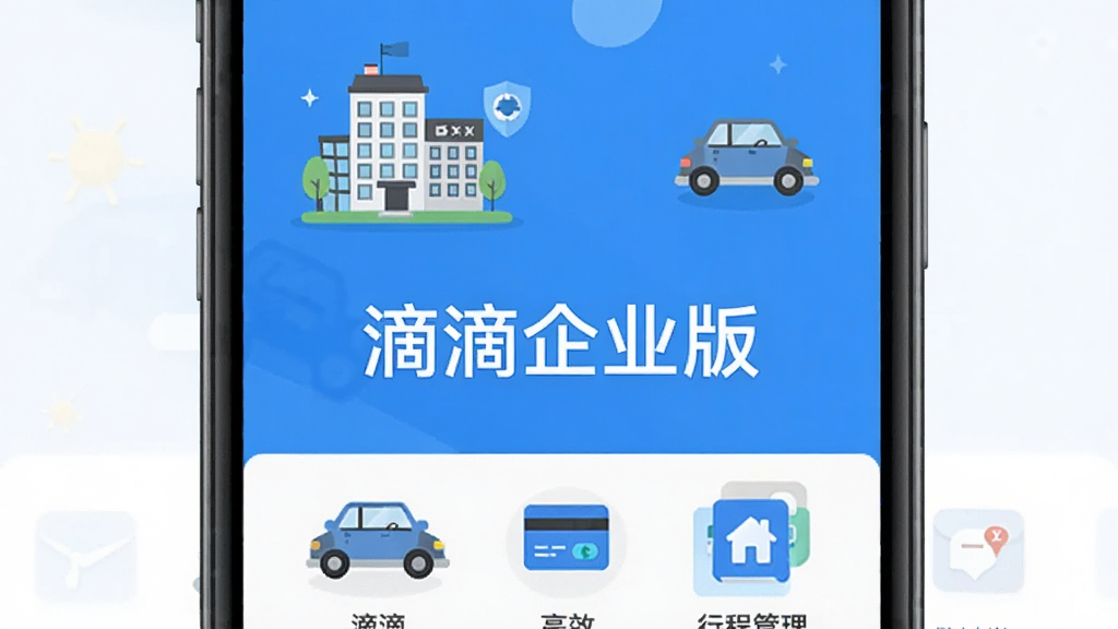 һ���ֻ���Ļչʾ�ε���ҵ��APP�����棬��Ļ������ʾ���ε���ҵ�桱��������Χ�п�ͨ������ҵ��¥��������֧��ͼ����г̹���ͼ�꣬����������ɫΪ������ƽ����ƣ��ɾ���������ʾ��ҵ�������Ч���������������޶���Ԫ��