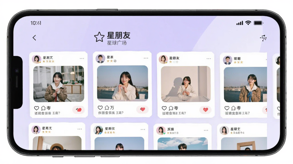 һ��չʾ�罻��̬������ֻ���ͼ����Ļ������ʾ