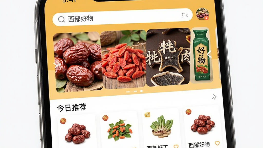һ���ֻ���Ļչʾ�š��������APP����ҳ��������ů��ɫΪ��ɫ��������������д�š�����������м����ֲ�ͼչʾ�ź��桢��轡���ţ��ɵ��ز����·��ǡ������Ƽ�����Ʒ��Ƭ���������룬���������Ȼ�����ʸɾ��޶���Ԫ�ء�