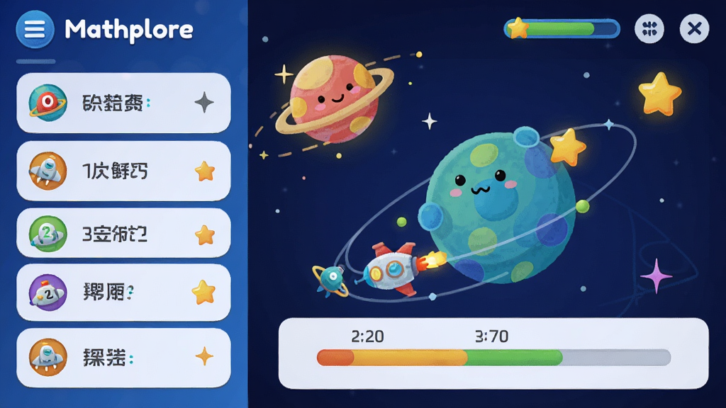 Mathplore��ѧ̽��Ӧ�������棬�����ǿ�ͨ�������������ַɴ������ֲ������ҷ��������Ϊ�γ��б����Ҳ�Ϊ������ϰ�����Ű��ƽ��������������ã�ϸ�ڰ����������Ǻͽ����������ʸ��壬�ɾ��޶���Ԫ�ء�