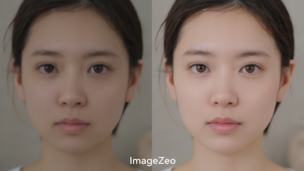 չʾImageZeo�����޹��ܵ�ͼƬ���������Ϊһ��δ����������������Ƭ���Ҳ�Ϊ�������Ч����Ƥ��ϸ����Ȼ��������壬�·��С�ImageZeo��ˮӡ������ģ��������ɫ����ͣ����дʵ�����ʸɾ��޶���Ԫ��