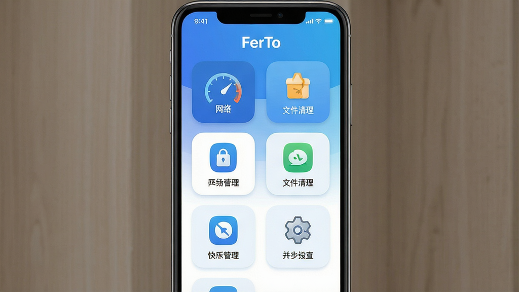 һ��չʾ��FerTo��Ӧ��������ĸ����ͼ�������������ֻ���Ļ��������Ƽ���ִ����������׽�������ɫ������ͼ���������У�����������١��ļ�������Ӧ�ù�����������õ�ģ�飬�����������Ű����������ƽ����ϸ��Բ�󣬻��ʸɾ��޶���Ԫ�ء�