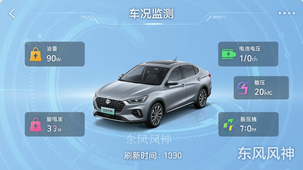 �ֻ�APP�ġ�������⡱ҳ���ͼ��ҳ��������һ���������γ���3Dģ�ͣ�ģ����Χ����������ص�ѹ��̥ѹ�����ݱ�ǩ���·��С�ˢ��ʱ�䡱����������Ϊ����ɫ�Ƽ��н��䣬��������������������ɾ����޶���Ԫ�أ��������������ˮӡ��