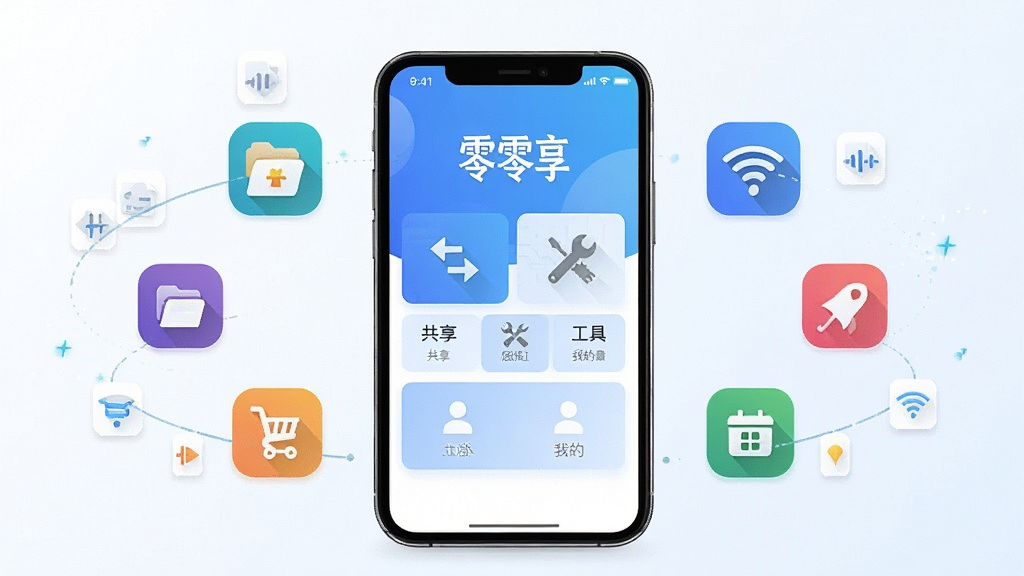 ���Ӿ�ͼ����������һ�������ֻ���Ļ��ʾ����������App�����棬���ñ�ƽ����Ʒ�����׽�����ɫ�������沼������չʾ���������������ߡ������ҵġ���������ģ�飬�ֻ���Χ�����Ŵ����ļ����䡢WiFi���ӡ�����ɷѵȹ��ܵĲ�ɫСͼ�꣬������������������Χ�Ƽ���ʮ�㣬���ʸɾ����޶���Ԫ�ء�