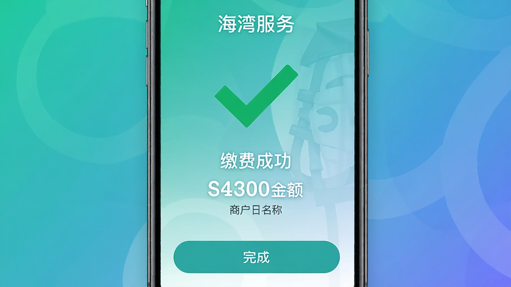һ���ֻ�֧���ɹ�ҳ�棬����Ϊ��������񡱵�֧����ɽ��棬�м�һ��������ɫ�Թ����·����֡��ɷѳɹ���������ʾ�����̻����ƣ��ײ��С���ɡ���ť������Ϊ����ɫ���ִ���ƽ��񣬻��ʸ��壬�޶���Ԫ��