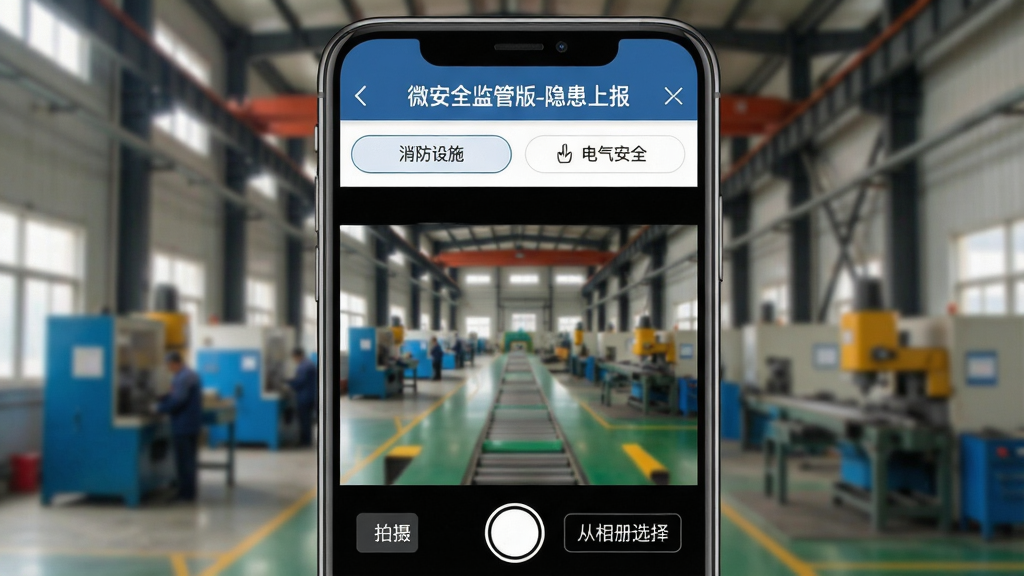 һ��չʾ΢��ȫ��ܰ桰�����ϱ������ܵĽ����ͼ������Ϊ�ֻ���Ļ��д����Ļ����ʾ���ս��棬�ײ��С����㡱���������ѡ�񡱰�ť���Ϸ�����������ѡ���ǩ�硰������ʩ������������ȫ����ҳ�涥��д�š�΢��ȫ��ܰ�-�����ϱ���������Ϊģ���Ĺ�������ʵ���������������Ű��࣬���ʵ�ã����ʸɾ��޶���Ԫ�ء�