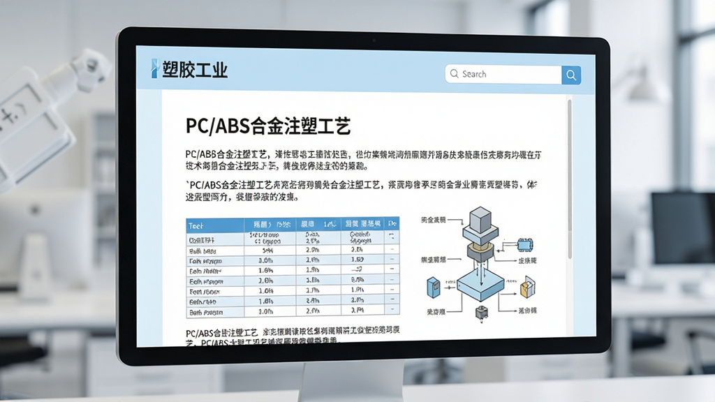 һ�ż����ĵ��Ķ�ҳ��ĸ���ͼ����Ļ��ʾһƪ���ڡ�PC/ABS�Ͻ�ע�ܹ��ա������£����ֶ����������������ݱ����ʾ��ͼ���Ա��������򣬽����࣬ɫ���԰�ɫ��ǳ��Ϊ�����С��ܽ���ҵ�����ֱ�ʶ�����ʸ��壬ϸ�ڷḻ���ɾ��޶���Ԫ�ء�
