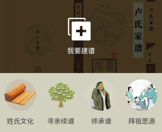 谱天下家谱 安卓版 界面