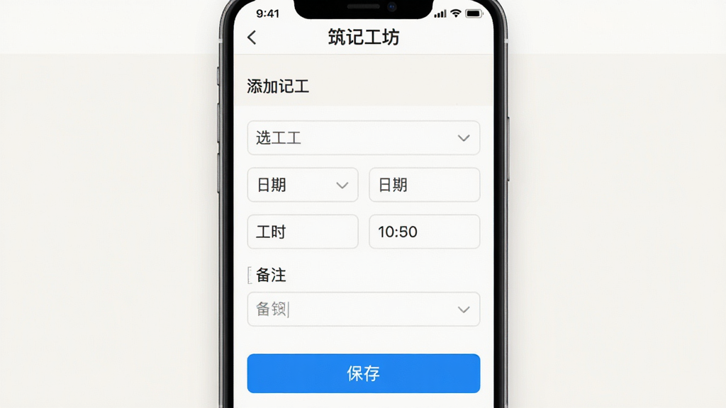 һ�Ž����ͼ��չʾ�����ǹ�����APP�ļǹ�����ҳ�棬��Ļ���С����Ӽǹ�����������������ѡ�����ڡ���ʱ����ע���ֶΣ��·��С����桱��ť�����汳��Ϊǳɫ������Ԫ���������룬��ɫ��ť��Ŀ���������࣬���ʸɾ���